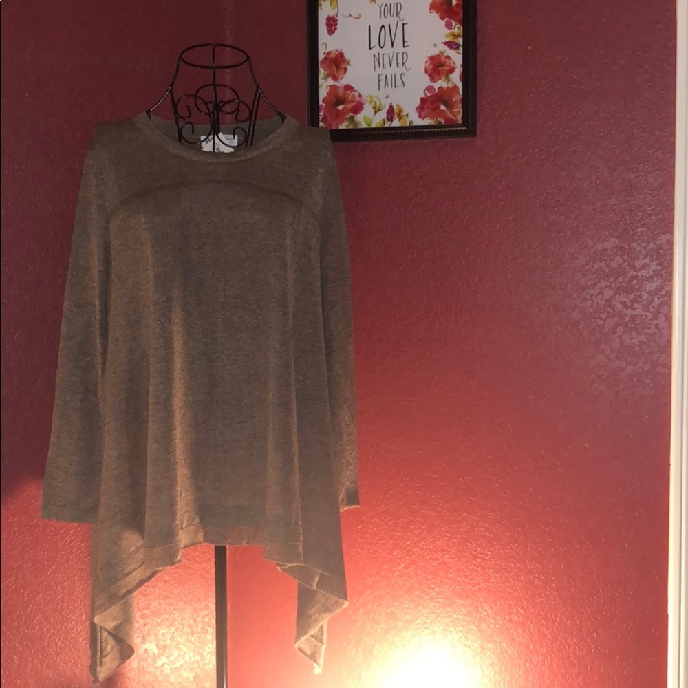 Lightweight Long-sleeve Brown Tunic